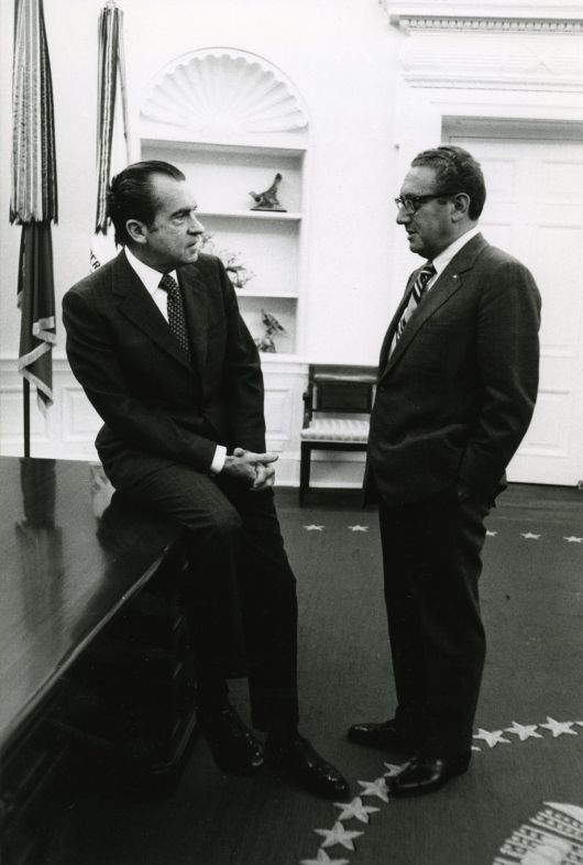 닉슨 대통령(왼쪽) 키신저 국무장관. 사진 출처 닉슨 대통령 기념도서관