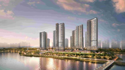 DL이앤씨는 이달 충남 천안시 서북구 업성도시개발구역(업성동 465-6 일원)에서 ‘e편한세상 성성호수공원’ 임대 물량의 임차인을 모집한다. 사진은 e편한세상 성성호수공원 투시도. DL이앤씨 제공