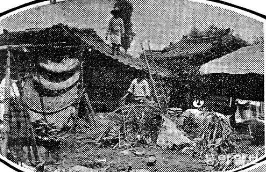 1925년 7월 15일 자. 수해를 당한 이촌동 주민들