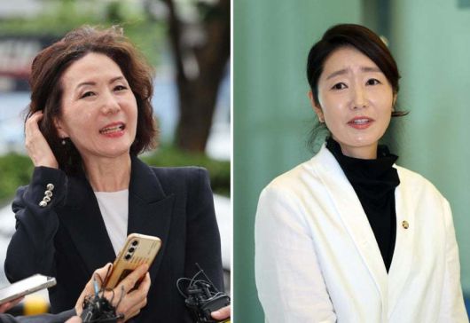 이진숙 부총리 겸 교육부 장관 후보자(왼쪽), 강선우 여성가족부 장관 후보자. 뉴스1