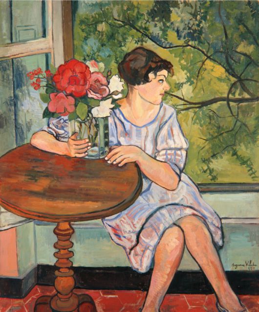 쉬잔 발라동, ‘창문 앞의 젊은 여인’, 캔버스에 유채, 1930년, 92.39cmX73.66cm. 샌디에이고 미술관 제공 ⓒThe San Diego Museum of Art