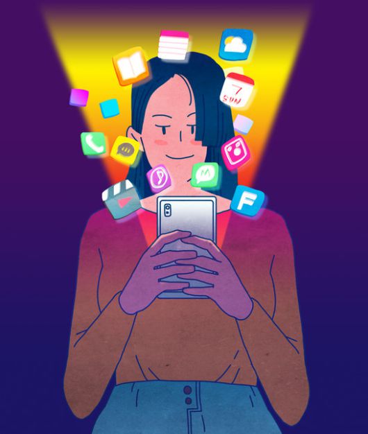 스마트폰 사용이 성인의 기분 저하와는 무관한 것으로 나타났다. 사진=게티이미지코리아.