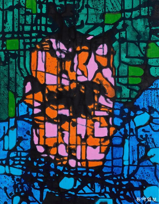 김창훈의 ‘Who am I, Pink & Orange’. 갤러리마리 제공.