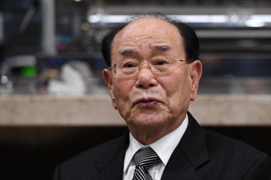 북한 김영남 최고인민회의 상임위원장. 2018.02.11.   강릉=뉴시스