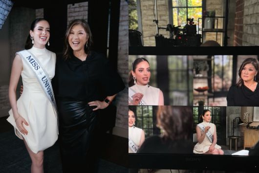 ABC 방송의 ‘굿모닝 아메리카(Good Morning America)’에 출연한 파티마 보쉬(왼쪽)와 앵커 주주 창(오른쪽)의 모습. 파티마 보쉬 SNS 갈무리