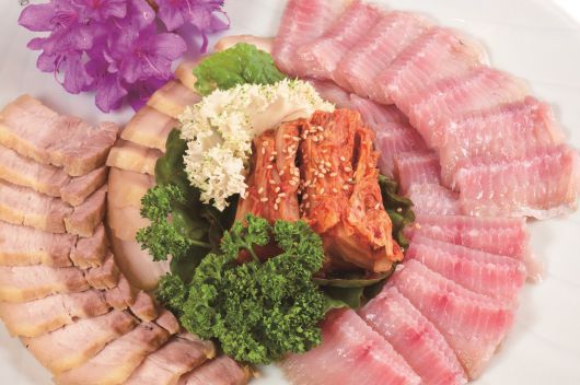 홍어 삼합의 모습. 뉴스1