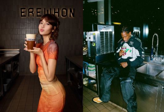 미국 프리미엄 스무디 열풍 속에서 스무디 브랜드들은 셀럽과 협업해 이름을 딴 시그니처 메뉴를 선보이며 마케팅 효과를 키웠다. SNS 갈무리