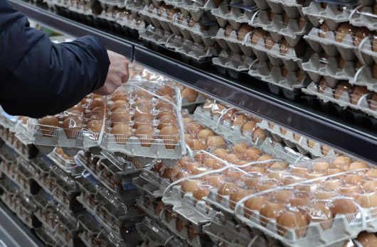 서울의 한 대형마트에 계란이 진열돼 있다. 뉴스1