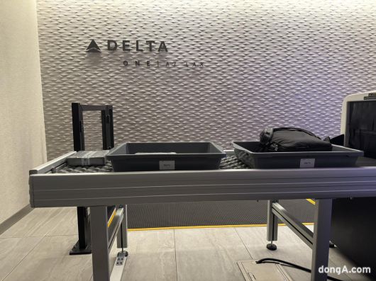 LAX 델타 원 1층 프라이빗 TSA 구역. 정진수 기자
