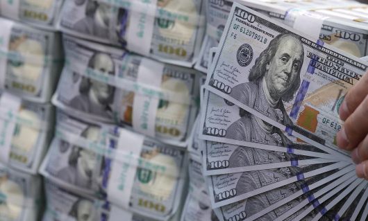 서울 중구 하나은행 위변조대응센터에서 직원이 달러화를 정리하는 모습. 2026.1.19/뉴스1