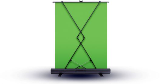 2중 X-프레임 구조가 적용되어 원하는 높이만큼 단단하게 고정할 수 있으며, 그린스크린을 평평하게 유지한다.