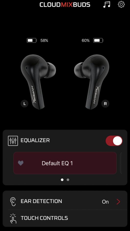 전용 앱을 통해 EQ 설정을 바꾸고 터치 센서의 동작을 할당할 수 있다.