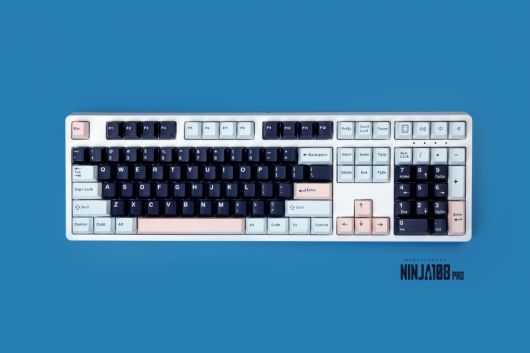 닌자108PRO RGB에 '투나' 키캡을 적용한 모습