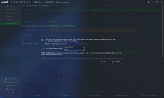라이젠 마스터로 최적화된 CO 설정을 자동으로 찾을 수 있다.