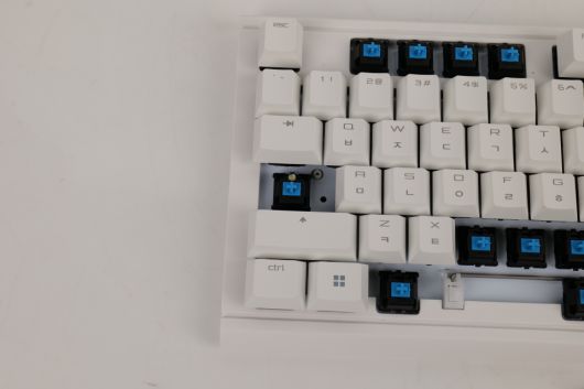 RGB LED는 제공되지 않지만 Caps Lock, Scroll Lock 활성화를 표시하기 위해 해당 키에만 LED가 내장되었다.