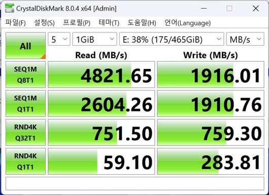 마이크론 크루셜 P3 PLUS는 QLC SSD로 보급형 PCIe 4.0 SSD와 차이 없는 성능을 보여준다.