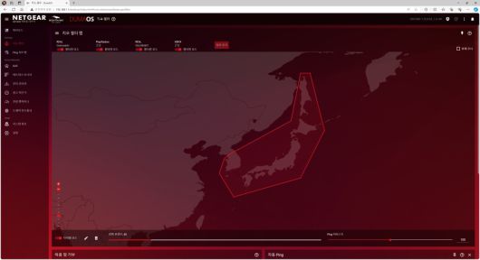 좀 더 상세한 설정을 하려면 지오 펜싱 기능을 활성화하자. 철권 8이나 스파 6를 주로 즐기는 일본까지 포함해 지오 펜싱 지역에 넣었다. 핑 어시스트에 100을 적어주면 해당 범위 내에서 100ms 핑 이내의 게이머만 매칭되도록 해준다.