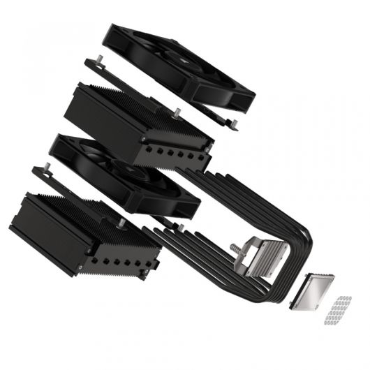 듀얼 타워에는 쿨링팬이 2개 탑재된다.