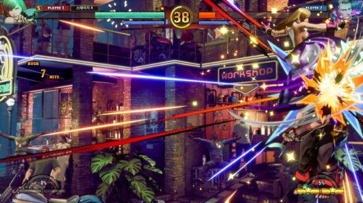 KOF 15와 다른 느낌의 그래픽이 적용됐다.