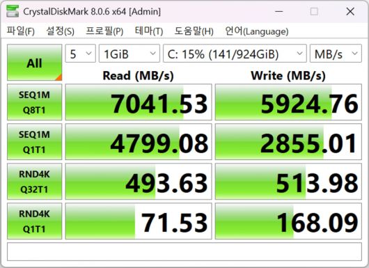 빠른 속도의 PCIe 4.0 NVMe SSD가 탑재됐다.