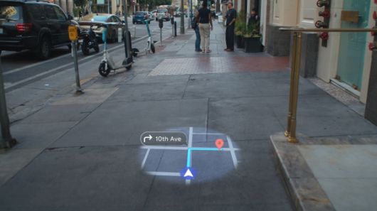 안드로이드 XR 글래스의 네비게이션 기능. 사진=구글