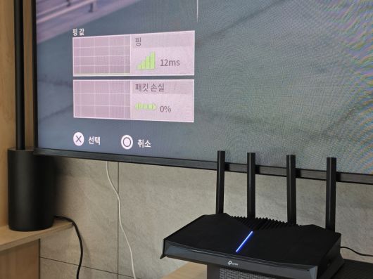 플레이스테이션 5 프로를 GE230과 Wi-Fi로 연결한 상태에서 ‘콜 오브 듀티’를 멀티 플레이로 즐겨봤는데, 무선 상태에서도 핑이 튀는 현상 없이 안정적으로 작동했다.