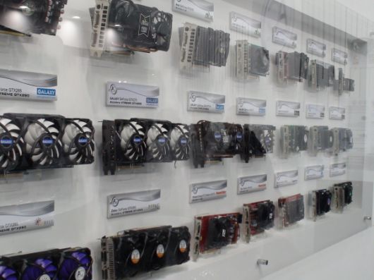 엔비디아 그래픽 카드 전시 모습. 사진=최호섭