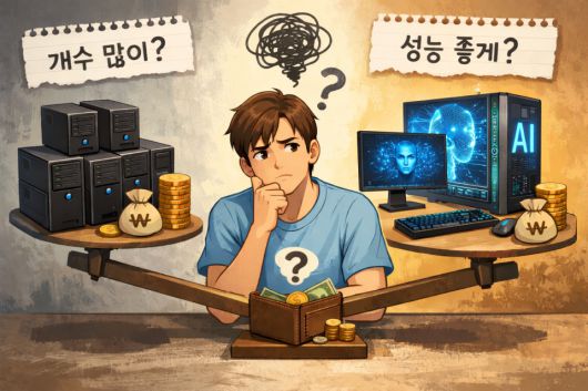 제한된 예산에서 PC 개수를 늘릴 것인지, 성능에 집중할 것인지 고민해야 한다. (이미지 출처 : ChatGPT 생성)