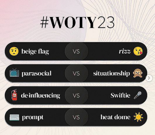 '올해의 단어'에 올랐던 후보들. 〈사진=공식 인스타그램〉