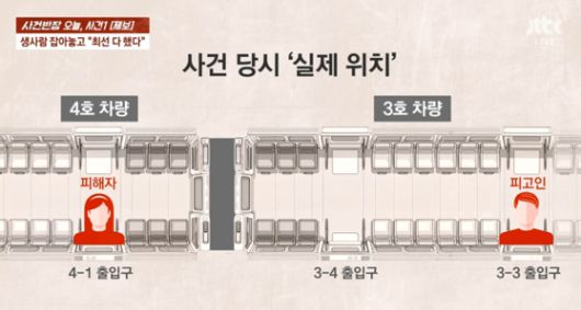사건 당시 피해자와 제보자의 실제 위치. 〈사진=JTBC '사건반장'〉