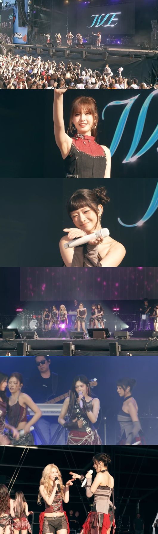 '롤라팔루자 파리' 무대에 오른 그룹 아이브. 공식 유튜브 영상 캡처.