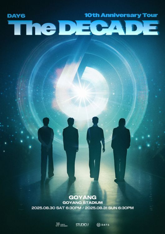 데이식스 데뷔 10주년 기념 공연 포스터. JYP엔터테인먼트 제공.