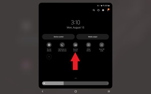 갤럭시 탭에서 세컨드 스크린 앱을 연다. ⓒ Foundry