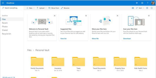 ‘개인 중요 보관소(Personal Vault)’ ⓒMicrosoft