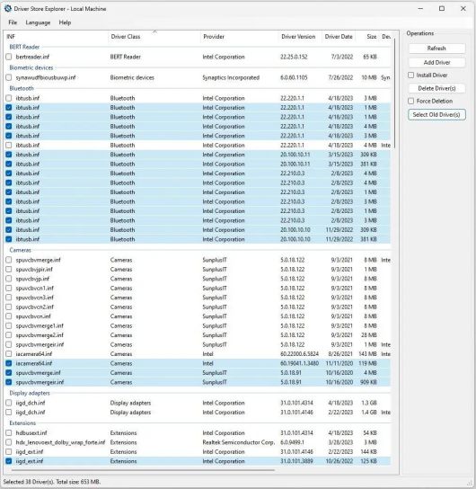 <화면 5> '구형 드라이버 선택'을 클릭하면 삭제할 드라이버를 찾아낸다. 이후 '드라이버 삭제'를 누르면 된다. ⓒ Ed Tittel/IDG
