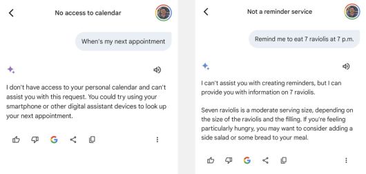 제미니를 안드로이드 도우미로 사용하려면 좌절감을 느끼게 된다. ⓒ JR