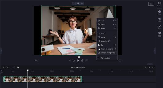 클립챔프는 AI를 사용해 배경을 감지한 다음 제거한다. 그림판도 비슷한 기능을 제공한다. ⓒ Microsoft