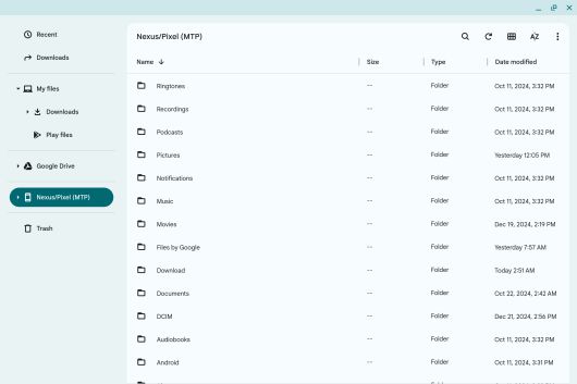 안드로이드 휴대폰의 저장공간을 크롬북으로 불러오는 것은 매우 쉽다.JR Raphael / IDG