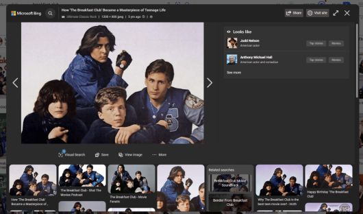 이 화면에는 배우들이 누구인지에 대한 단서가 많다. 하지만 코파일럿 비전은 4명이 아니라 5명으로 인식했다. Mark Hachman / Foundry