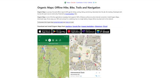 오픈소스 지도 앱 오가닉맵스(Organic Maps)는 광고 없이, 사용자 데이터를 수집하지 않고 완전히 오프라인으로도 작동한다.Sam Singleton