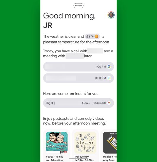 픽셀 10의 데일리 허브 동작 화면.JR Raphael, Foundry