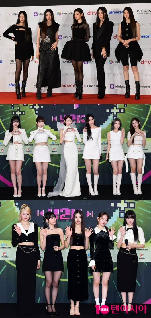 뉴진스, 아이브, 르세라핌 /사진=텐아시아 DB