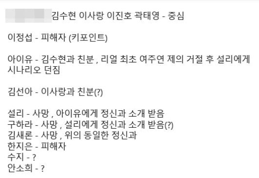 설리 친오빠가 2일 자신의 SNS에 올린 글.