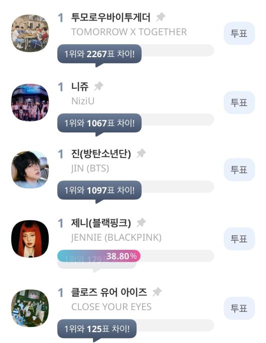 사진=아이돌챔프 애플리케이션 캡처