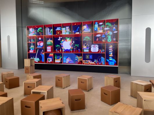 2층 중앙에는 애플이 준비한 여러 세션을 경험할 수 있는 자리가 있다.