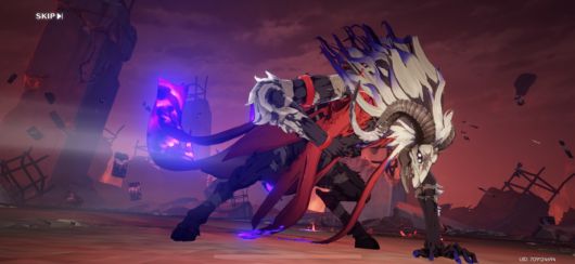 '양의 머리' 형상을 한 악마 바포메토와 유사한 스테이지 보스 '스카'의 2페이즈. '엘든 링'의 '흑검 말리케스'와도 유사한 비주얼이다.