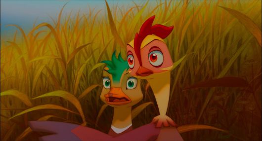 마당을 나온 암탉.