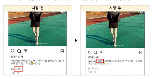 인스타그램 뒷광고 자진 시정 사례. (사진제공=공정거래위원회)