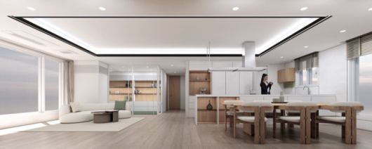 PC 공동주택 내부 실내투시도 예시.