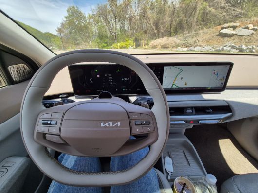 기아 EV4 실내 모습. (강문정 기자 kangmj@)